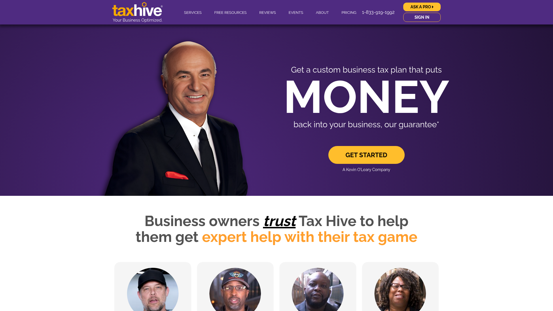 Snapshot of taxhive.com